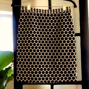 Anthropologie Black and white polka dot skirt
